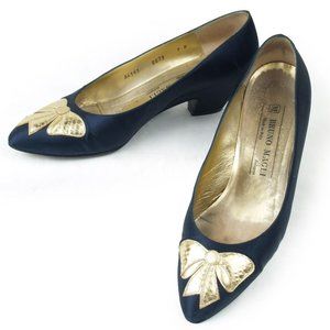 Vintage Bruno Magli Satin Bow Heel